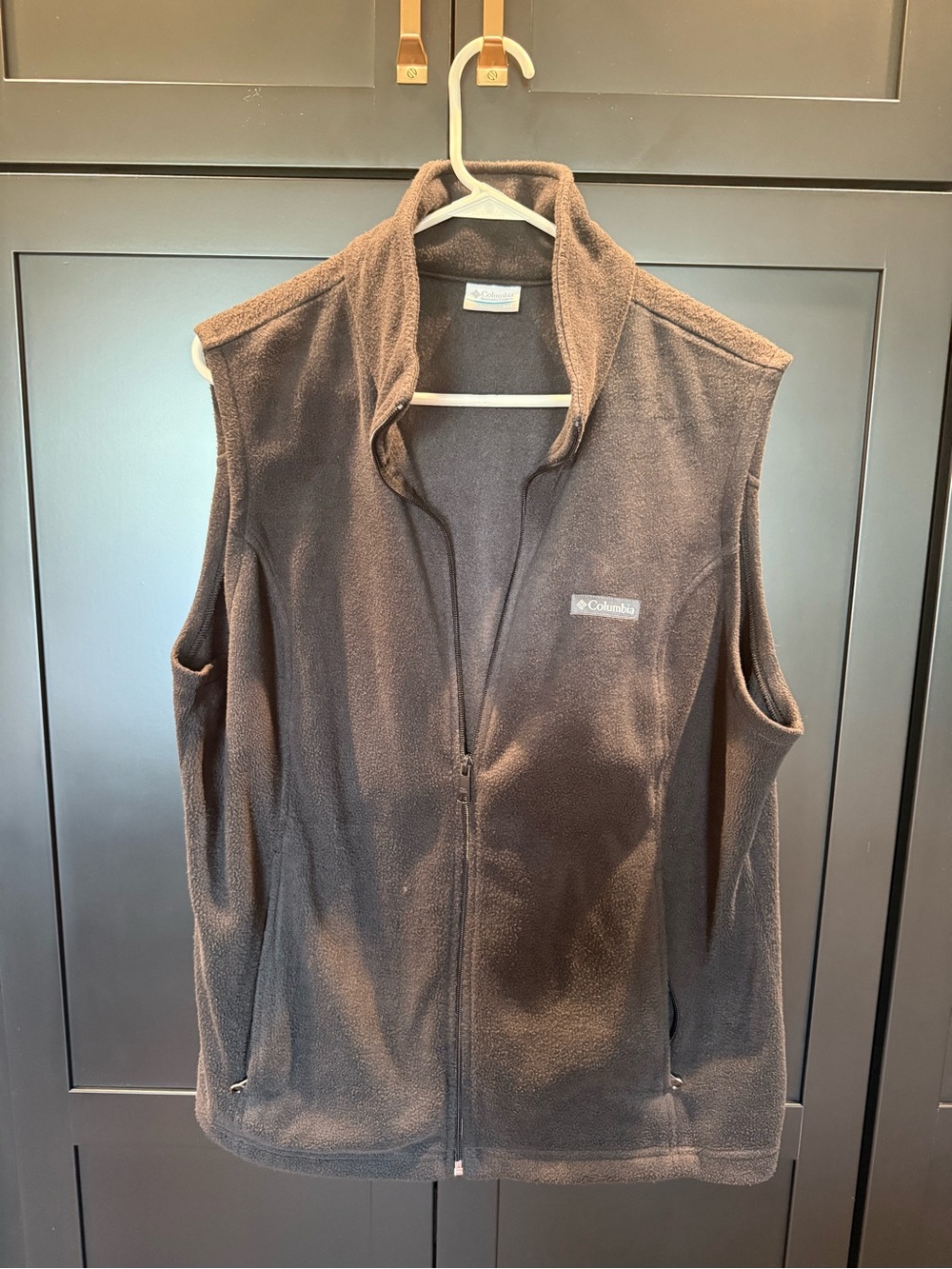 Columbia Womens Grey Full-Zip Fleece Vest